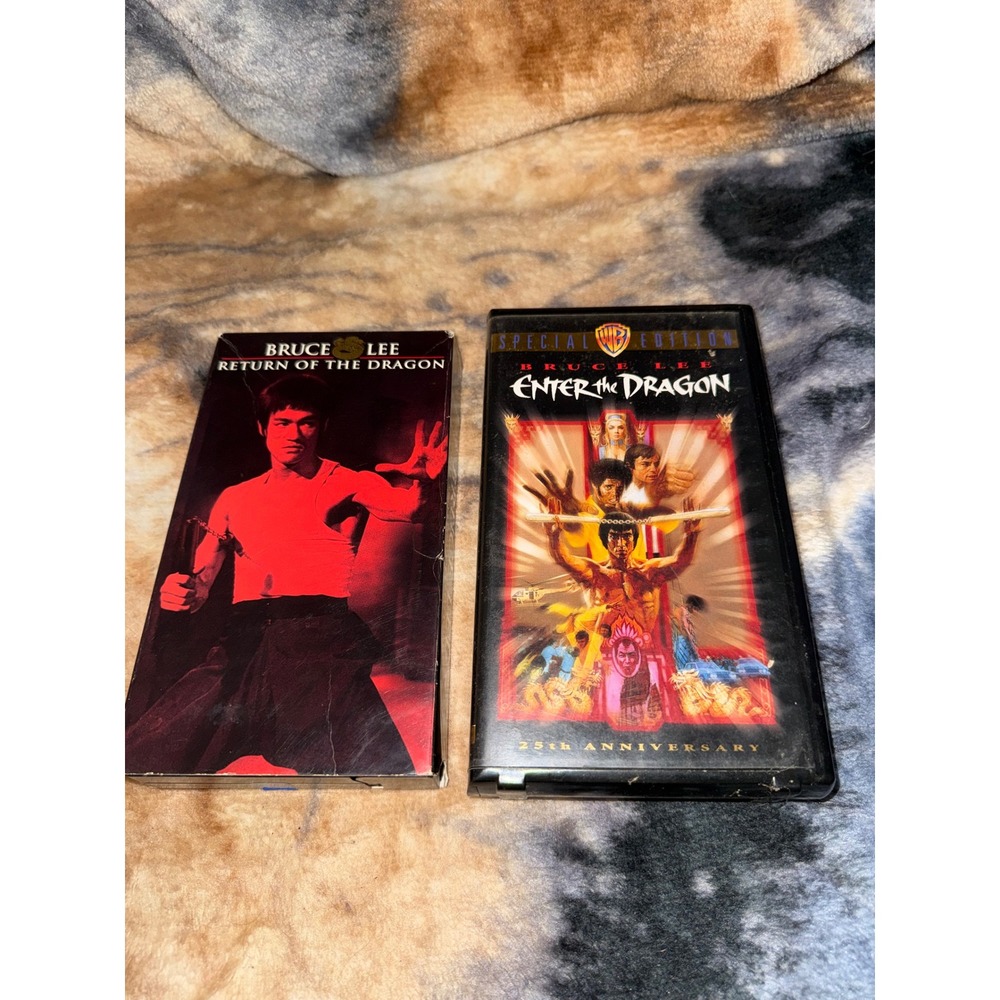 Bruce Lee VHS Lot Enter the Dragon 25th Anniversary Return of the Dragon Movie